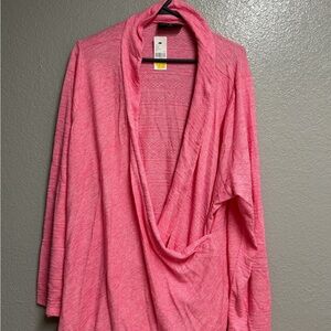 Lane Bryant Pink Cowl Neck Top, size 22/24